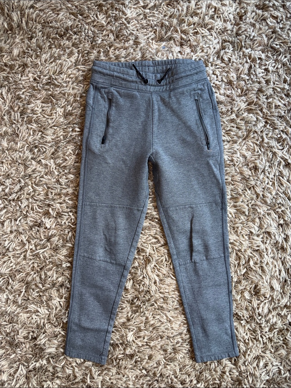 Boys Grey Jogger Pants with Zip Pockets GapFit XL